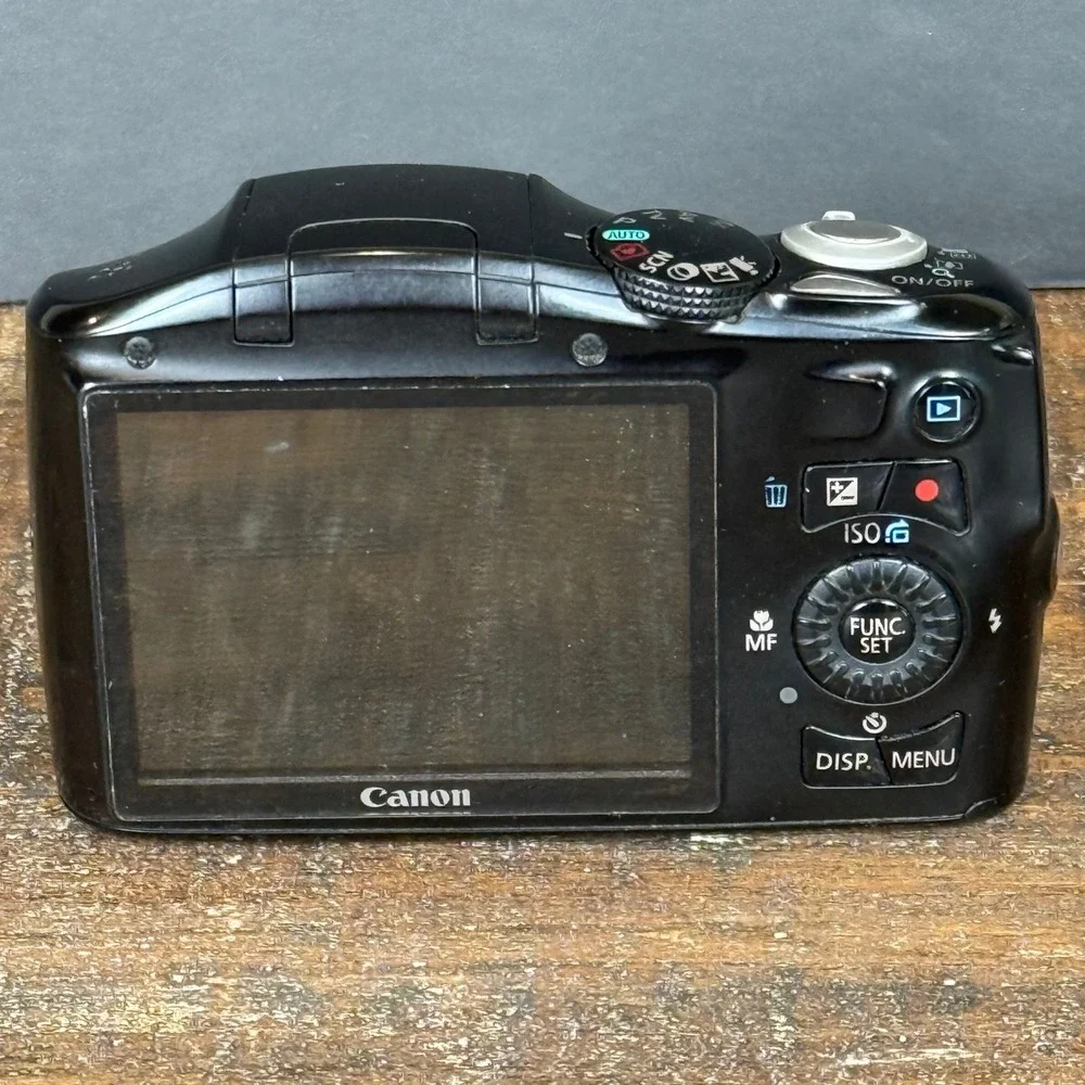 Canon PowerShot SX150 IS Digital Camera Black 12x Zoom 14.1MP HD Video Y2K Tech